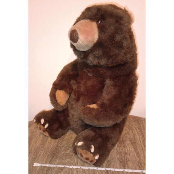 Carousel By Guy Plush Brown Grizzly Bear Vintage 18” Teddy - Cabin Gift 1980s - Picture 3 of 16
